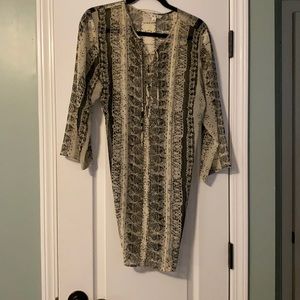 CAbi Boho Lace-up Tunic